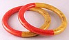 T8  two tone tube bangles